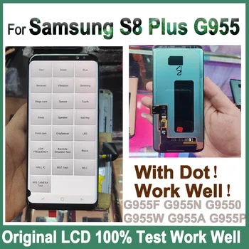 Оригинал Для Samsung Galaxy S8 Plus G955 ЖК-Дигитайзер В Сборе Сенсорный Экран С точкой Для Samsung S8Plus G9550 ЖК-дисплей