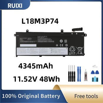 Оригинальный Аккумулятор RUIXI 11,52V 48Wh Аккумулятор для ноутбука L18M3P74 L18L3P73 Для ThinkPad T490 T490S T495 P43S T590 T14 Серии Gen 1