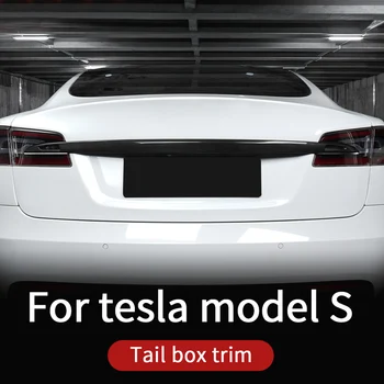 Отделка задней двери из углеродного волокна для Tesla model S аксессуары/автомобильные аксессуары аксессуары tesla S