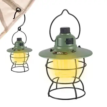 Перезаряжаемый Фонарь LED LanternBattery Powered Lamp Водонепроницаемый Фонарь Для Палатки С 3 Режимами Освещения USB Портативная Лампа И Телефон