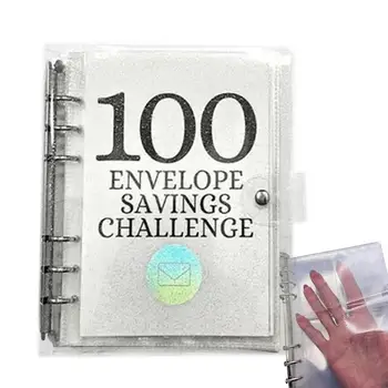 Переплет для конвертов с вызовом 100 задач экономии Бюджетная книга Сэкономьте 5050 с помощью конвертов с наличными Простая и увлекательная книга для планирования бюджета