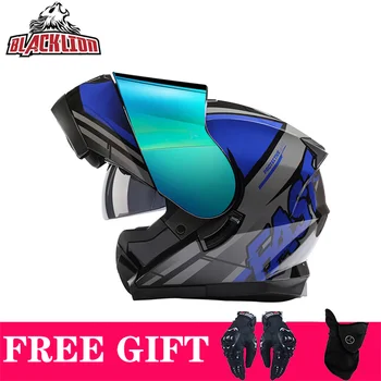 Персонализированный мотоциклетный Полнолицевой шлем Для мужчин и женщин, модные Двухобъективные шлемы для мотокросса, Модульный флип-ап Casco Moto DOT ECE