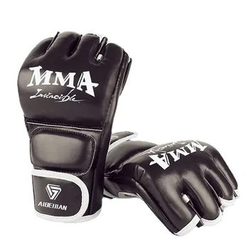 Перчатки для взрослых ММА, боксерские перчатки на полпальца, Санда, Муай Тай, Тренировочные бои, боксерская груша, мужские и женские товары Оптом
