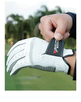 Перчатки для гольфа PGM, 1 шт., Мужские перчатки для левой и правой руки, Мягкие дышащие перчатки для гольфа из овчины, нескользящие, износостойкие, с частицами частиц