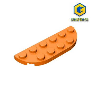 Пластина Gobricks GDS-899, круглый угол, 2 x 6 двойных, совместимых с lego 18980 