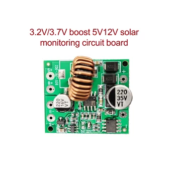 Плата контроллера солнечной энергии от 3,2 В/3,7 В до 5 В/12 В Модуль контроллера зарядки литиевой батареи Модуль схемы солнечного мониторинга