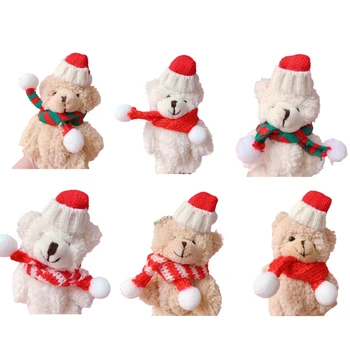 Плюшевый медведь, игрушки, брелок, Мультяшная Рождественская елка для украшения куклы, ручка