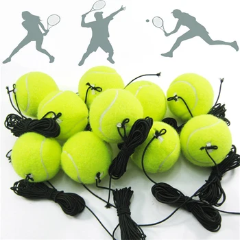 Пляжный теннис со струной, портативный теннисный мяч для тренировок, профессиональный теннисный мяч для тренировок с 4-метровой эластичной веревкой, мяч для тренировки отскока
