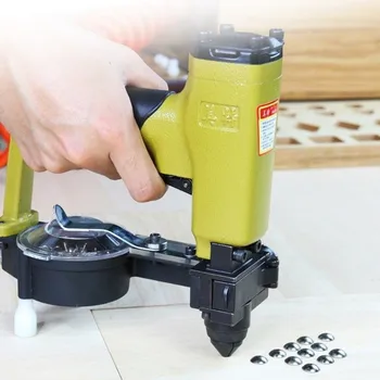 Пневматический степлер для штифтов Пистолет для автоматической подачи воздуха для забивания гвоздей Мебельный инструмент по дереву для изготовления дивана / мебели deco ZN-12