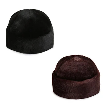 Повседневная зимняя шапка из искусственной норки, шапки-докеры Unsex, Утолщенная Мягкая Президентская шляпа для улицы