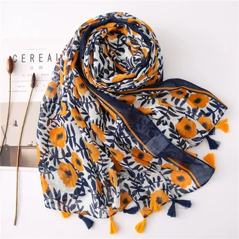 Повязка на голову, шелковый Осенний Мягкий модный роскошный шарф, весенний дизайн, классическая женская пляжная шаль с принтом 2023, бренд _ED-15_
