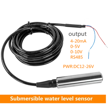 Погружной датчик уровня жидкой воды 4-20 мА 0-5 В RS485 Насос для измерения емкости с жидкостью 0-5 м Диапазон кабелей DC24V
