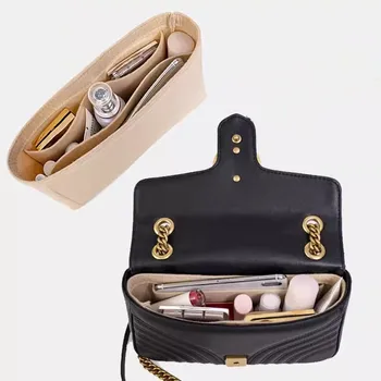 Подходит для сумок с двойной вставкой G marmont, органайзера для макияжа, сумки GG, внутреннего кошелька для путешествий, портативного формирователя косметической основы