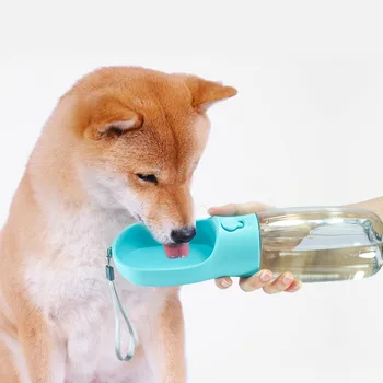 Портативный диспенсер для бутылок с водой для домашних собак, герметичный питьевой фонтанчик с контейнером для еды Для пеших прогулок на открытом воздухе