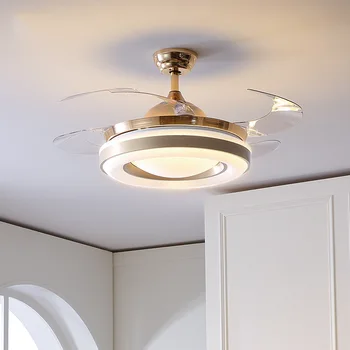 Потолочный вентилятор, невидимый вентилятор, гостиная, столовая, спальня, простые современные скандинавские лампы с электрическим вентилятором, домашний светильник