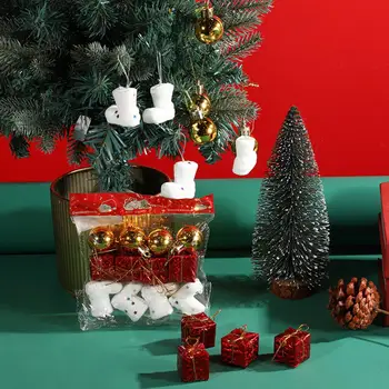 Праздничные украшения, Подвесные рождественские украшения, Украшения для Рождественской елки, Милые носки, мини-подарочная коробка, Украшения для шаров для праздничных