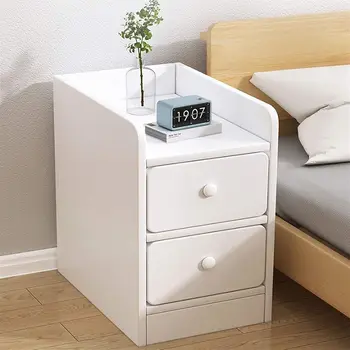 Прикроватная тумбочка для спальни с современным черным выдвижным ящиком, ультраузкая прикроватная тумбочка, шкаф небольшого размера, мини-простое современное хранилище, Простое хранилище