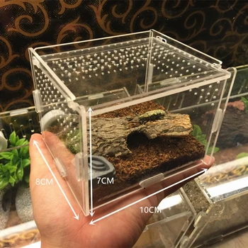 прозрачная акриловая коробка Чайка Черепаха Паук улитка Стеклянный приют терариум terraria геккорариум для рептилий и амфибий cr