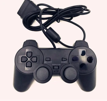 Прозрачный цветной проводной контроллер для Sony PS2, геймпад PS1, контроллер с двойной вибрацией, прозрачный геймпад для Playstation