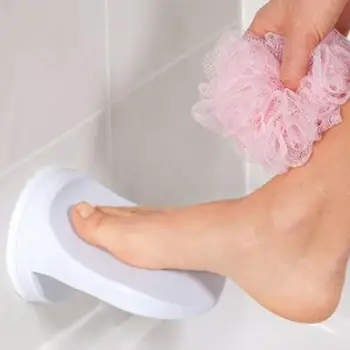 Прочная подножка для ног в душе с мощной присоской, подножка для ног в ванной для бритья / чистки, избегайте сгибания