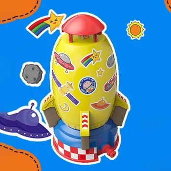Ракетный Подъемник Давления Воды Разбрызгиватель Красочный Прочный Вращающийся Летающий Всплеск, Играющий В Водяную Игрушку для Детей на Садовой Лужайке