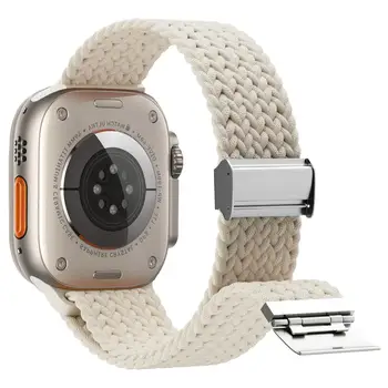 Ремешок для Apple watch band 44 мм 45 мм 40 мм 41 мм 49 мм 38 42 мм Нейлоновый Плетеный браслет Solo Loop iWatch серии ultra 8 7 se 6 5 4 3
