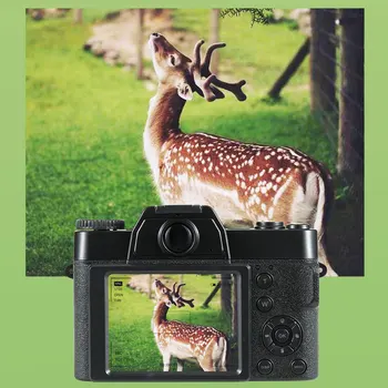 Ретро-Видеокамера 4K HD С Автоматической Фокусировкой 48-Мегапиксельная Камера Для Записи Встроенная Камера Для Записи Путешествий С 16-Кратным Зумом Поддержка USB 2.0 TF