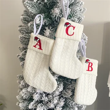Рождественские носки в американском стиле Подчеркивают атмосферу Рождества, Уникальный домашний декор, удобный для переноски, Высококачественная вязаная подвеска