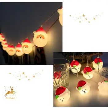 Рождественские светодиодные фонари на тему Санта-Клауса на открытом воздухе, водонепроницаемые, подключаемые и заменяемые для домашнего декора, свадьбы, вечеринки, Санта