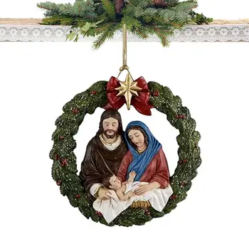 Рождественский кулон с вырезом, декор для вертепа в деревенском стиле, Рождественские Полые украшения для украшения праздничной вечеринки