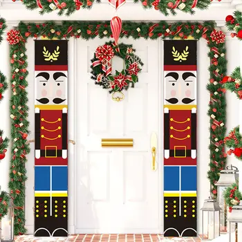 Рождественское Дверное Украшение 2023 Санта Клаус Рождественский Дверной Баннер Декор Для дома Подвесной Рождественский Орнамент Navidad Новогоднее Оформление