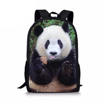 Рюкзак с 3D принтом панды, школьные сумки для мальчиков и девочек, рюкзак для учеников начальной школы, детские дорожные школьные сумки 16 дюймов