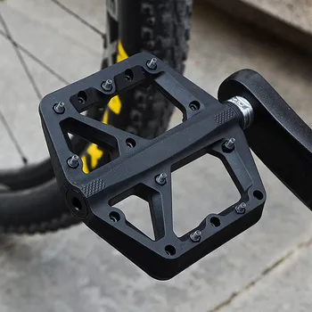 Сверхлегкая нескользящая педаль для горного велосипеда на плоской подошве, уплотнение из нейлонового волокна, 3 подшипника, детали для педалей для шоссейного велосипеда, складные детали для педалей для MTB велосипеда