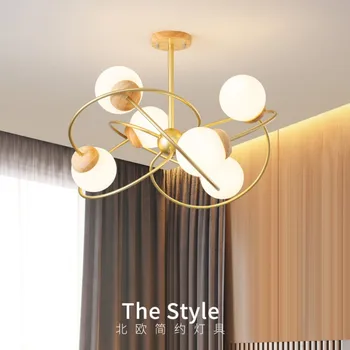 Светодиодная люстра Magic Ball для гостиной, кабинета и спальни, столовой, стеклянной лампы, спальни ресторана, железной художественной стеклянной лампы