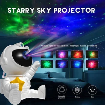 Светодиодный Проектор Star Galaxies Night Light Звездное Небо Астронавт Проекторы Лампа Для Украшения Спальни Декор Детской Комнаты Подарки