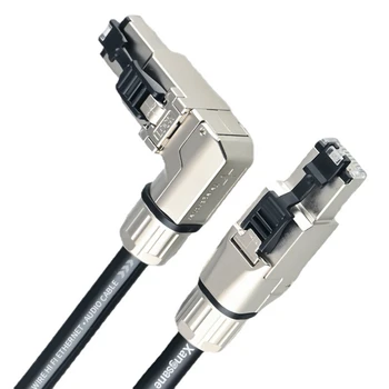 Сетевой кабель Pure Silver CAT 8 HiFi Аудио Кабель Ethernet 10 Гигабитная сеть 40 Гбит / с 2000 МГц RJ45 Сетевая соединительная линия