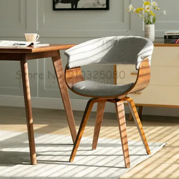 Скандинавская мебель Современный минималистичный стул из массива дерева для столовой гостиной Обеденный стул Дизайнерские Креативные Домашние Обеденные стулья