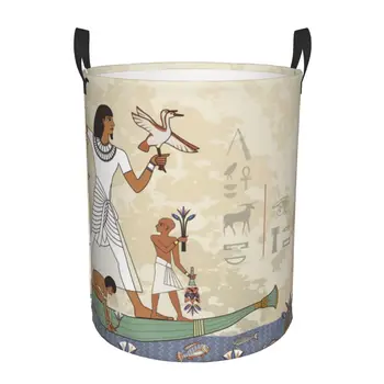 Складная корзина для грязного белья с египетскими иероглифами и символами, Корзина для хранения детского домашнего органайзера
