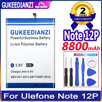 Сменный аккумулятор GUKEEDIANZI 8800 мАч для Ulefone Note 12P Note12P Mobiele Phone Batteria