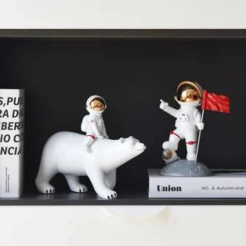 Современный астронавт астронавт украшения дома украшения гостиной книжный шкаф украшения стола