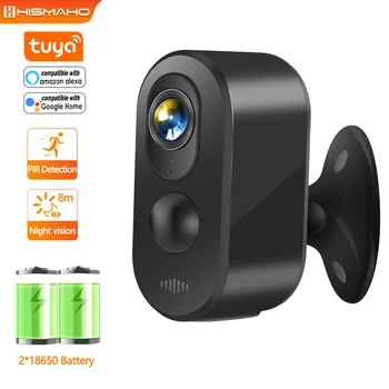 Солнечная камера Tuya 4G Sim-карта Видеонаблюдение С беспроводным Wi-Fi Мини-камера видеонаблюдения Защита от батареи 5200 мАч