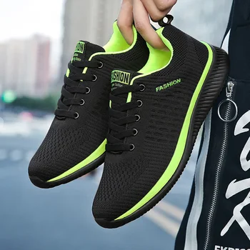 Спортивная обувь для мужчин, кроссовки, черные туфли, повседневные мужские и женские трикотажные кроссовки, дышащие спортивные кроссовки для бега, ходьбы.