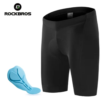 Спортивные велосипедные шорты ROCKBROS с подкладкой для мужчин, велосипедные шорты для велоспорта, дышащие противоударные Удобные светоотражающие колготки Slim Fit