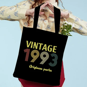 Тенденция 90-х, холщовые сумки, сумки для покупок, винтажная сумка через плечо 1993 года, модная повседневная женская сумка Harajuku, женская сумка-тоут