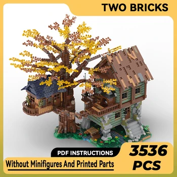 Техническая модель Moc Bricks Street View, Одинокая Рыбацкая хижина, 21318 Строительных блоков, подарки, игрушки для детей, сборка наборов 