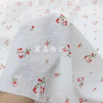 Тканая хлопчатобумажная жаккардовая ткань, японская и корейская детская одежда с мелким цветочным рисунком, Женская ткань ручной работы 