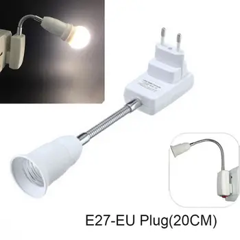 Удлинитель EU Plug Light Socket E27 Базовые Светильники Преобразователь Розеток Удлинитель Штекера Лампы Накаливания с Включением/Выключением Прост в использовании