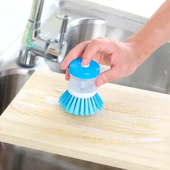 Удобный захват, полезная щетка для мытья посуды с закругленными краями, кухонный гаджет с антипригарным покрытием и маслом