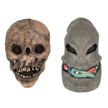Ужасные украшения на Хэллоуин, долговечные, привлекающие внимание, создающие устрашающую атмосферу, Многофункциональная маска для устрашения, страшные головные уборы