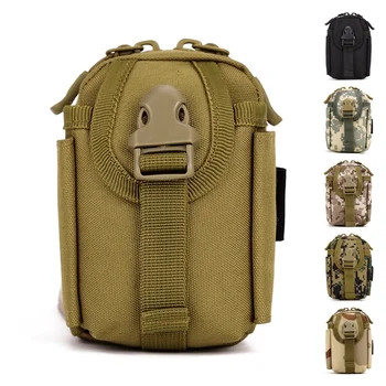 Уличная военно-тактическая камуфляжная поясная сумка Molle, мини-спортивная сумка для мобильного телефона, водонепроницаемая нейлоновая сумка для аксессуаров
